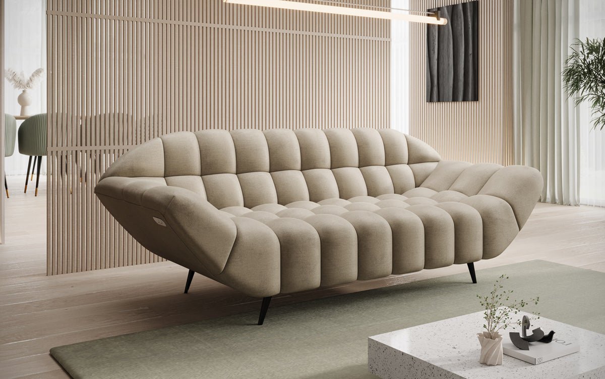 Designer 2-zits bank Amora in Fluweel