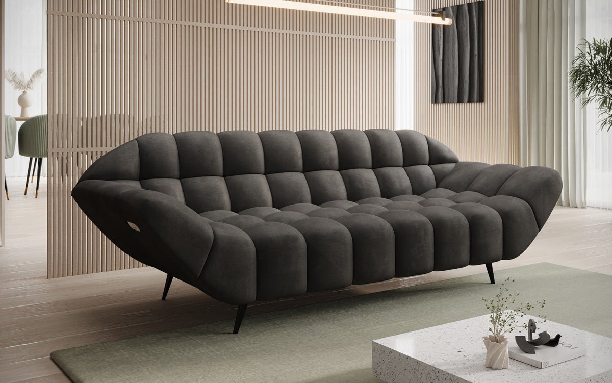 Designersofa 3-zits Amora in Fluweel