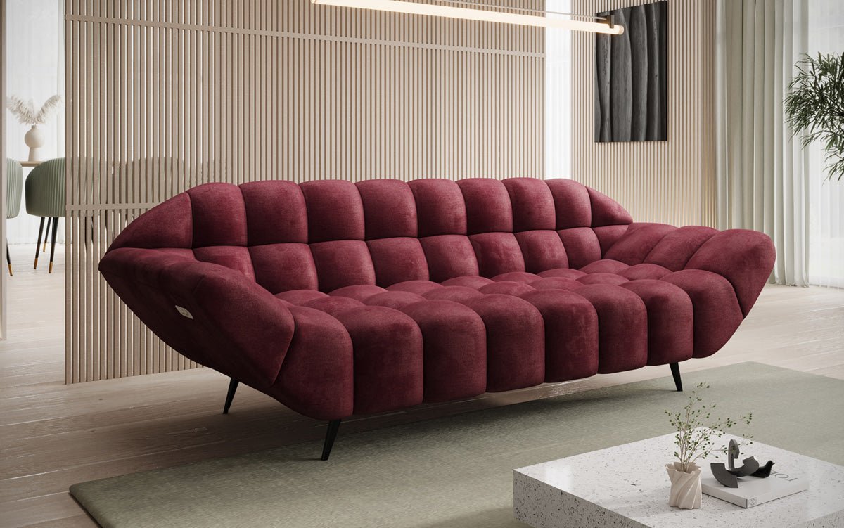 Designersofa 3-zits Amora in Fluweel