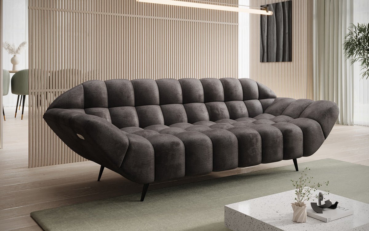 Designersofa 3-zits Amora in Fluweel