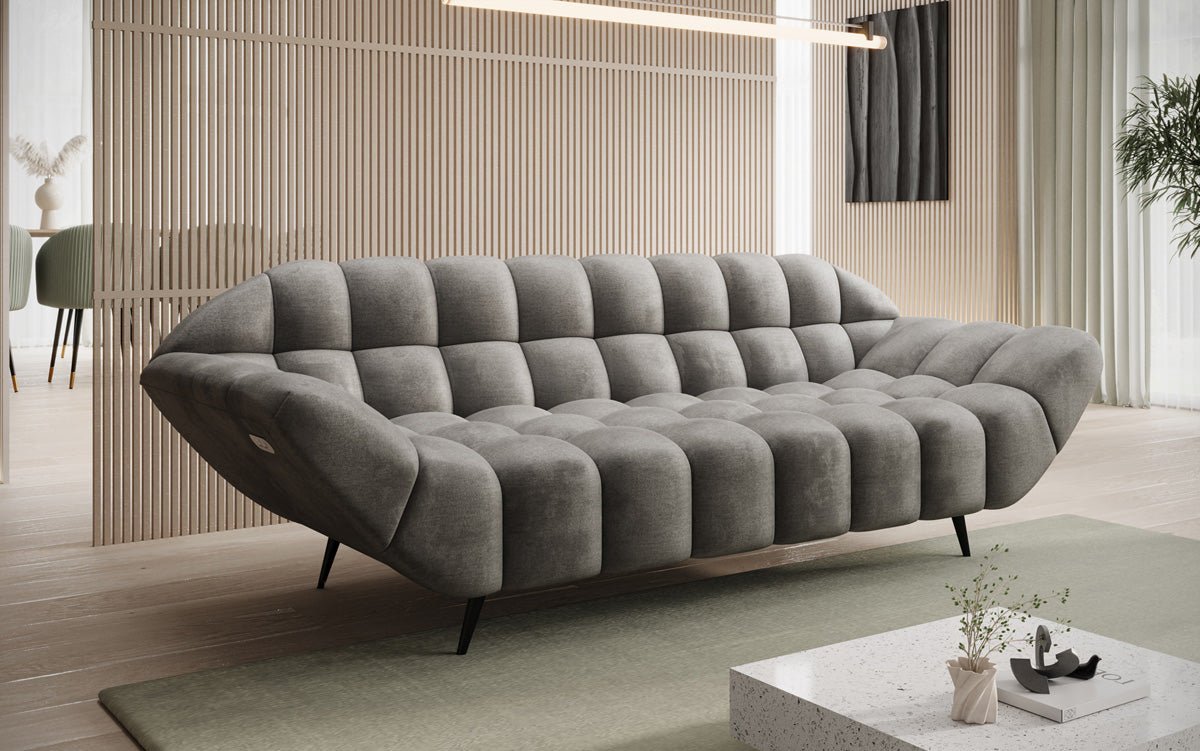 Designersofa 3-zits Amora in Fluweel
