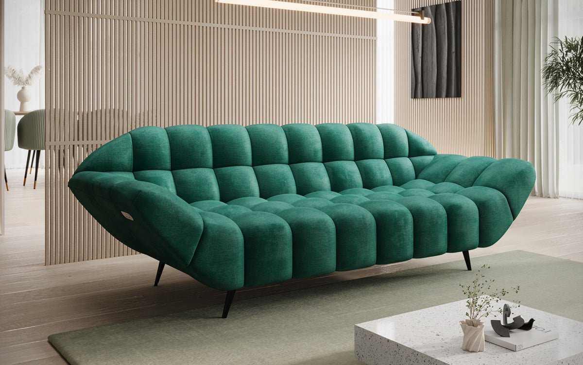 Designersofa 3-zits Amora in Fluweel