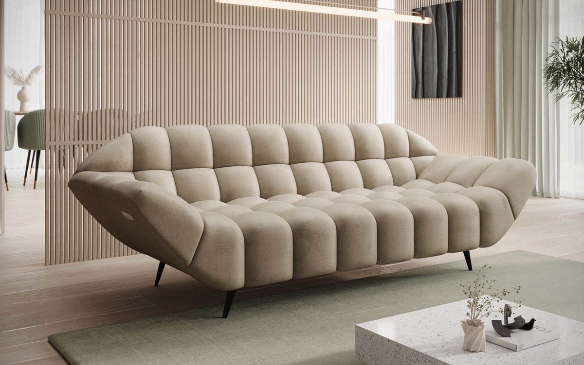 Designersofa 3-zits Amora in Fluweel