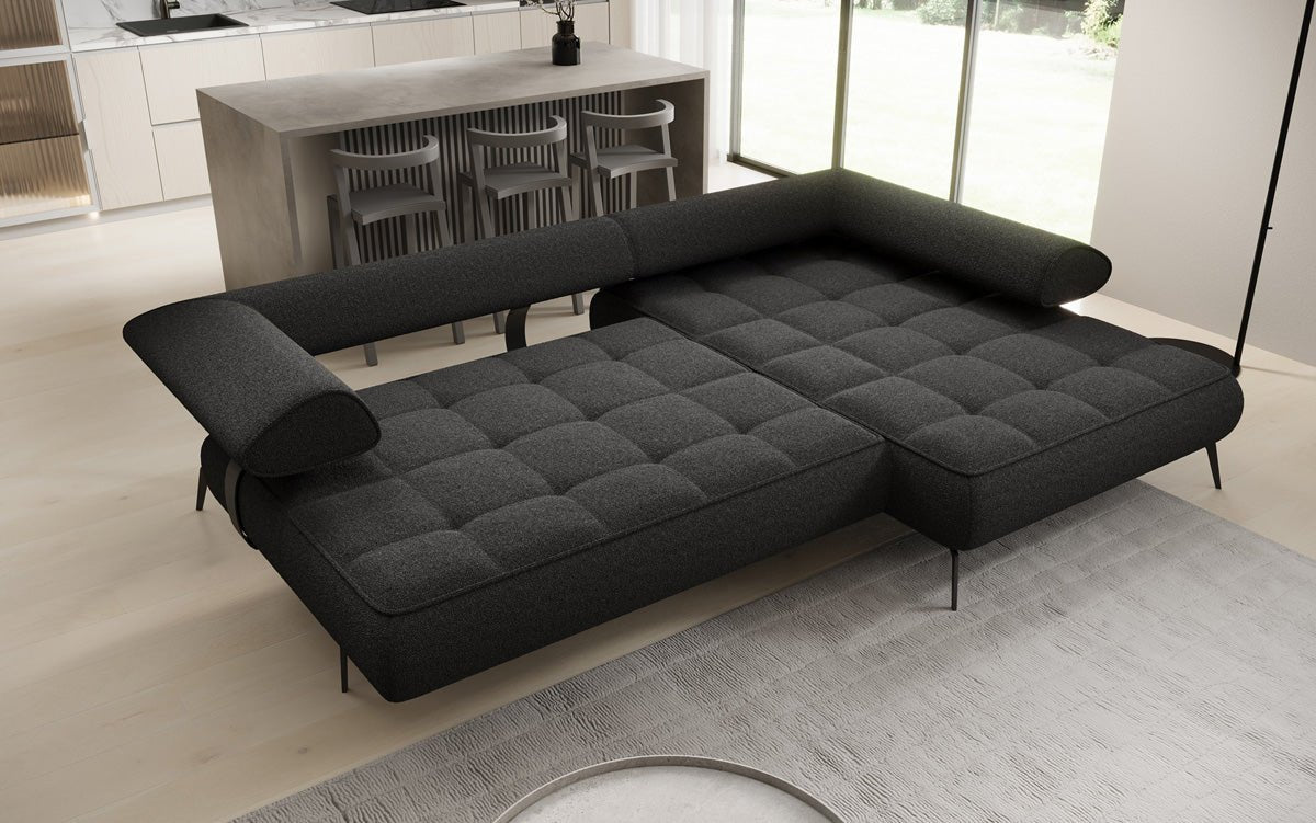 Designerbank Sydney L II Bouclé met elektrische slaapfunctie