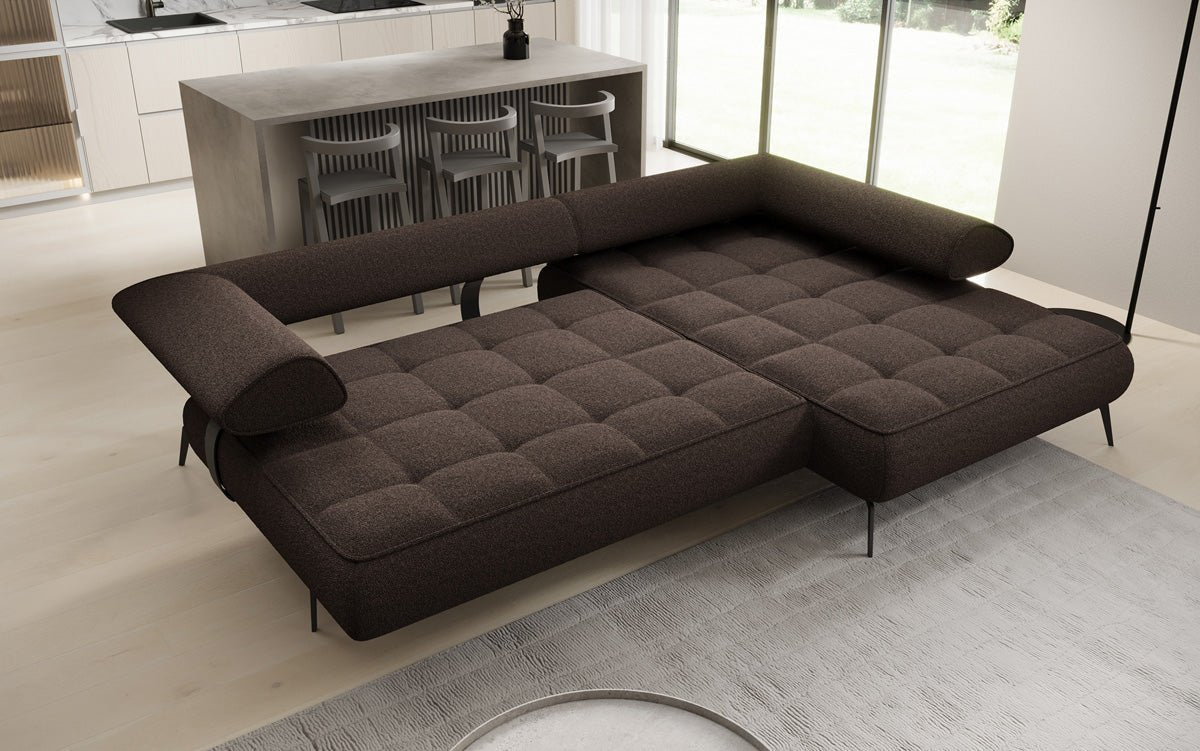 Designerbank Sydney L II Bouclé met elektrische slaapfunctie