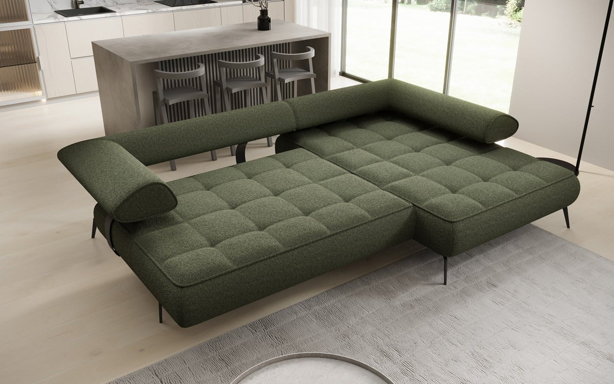 Designerbank Sydney L II Bouclé met elektrische slaapfunctie
