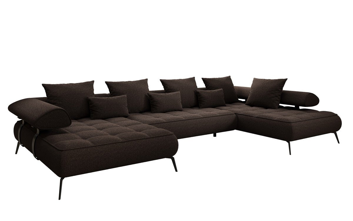 Designer U Sofa Sydney Bouclé with electric sleeping function