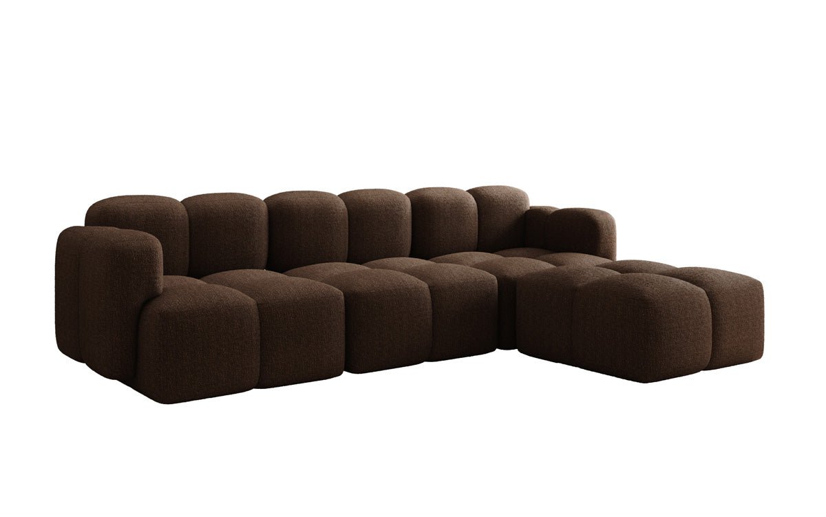 Designer L-shaped Sofa Celly in Bouclé