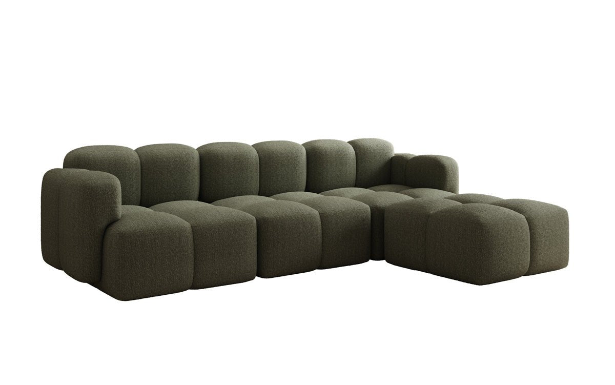 Designer L-shaped Sofa Celly in Bouclé