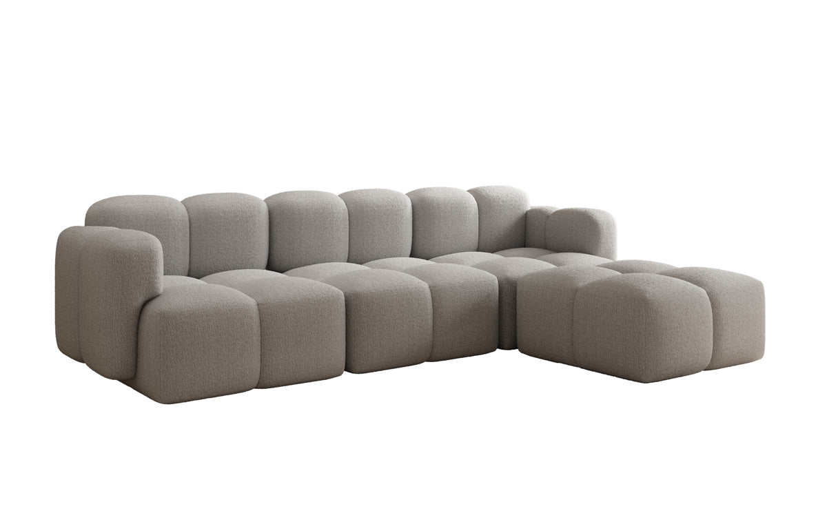 Designer L-shaped Sofa Celly in Bouclé