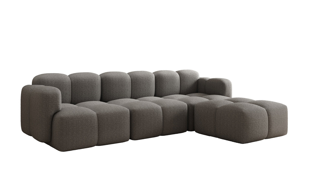 Designer L-shaped Sofa Celly in Bouclé