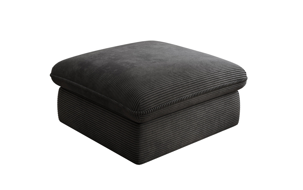Bijzetkruk Cuddle in Ribstof 90x90cm