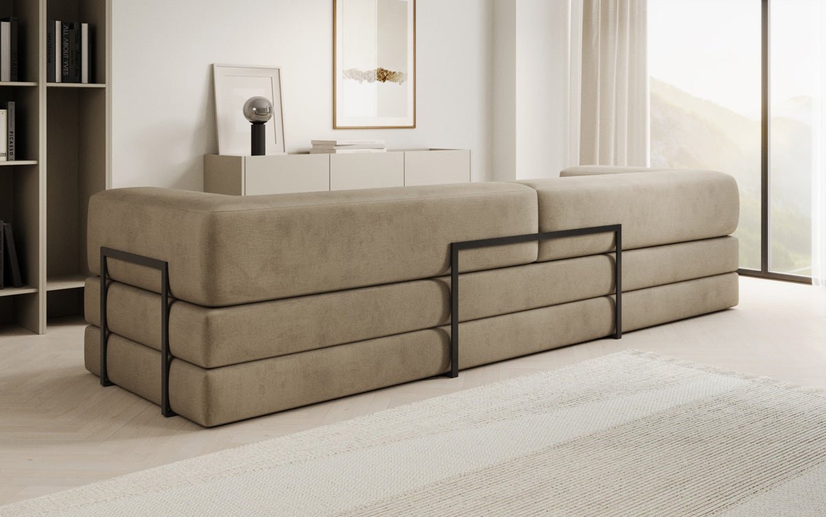Designer Sofa Lazy 3-zits XXL in fluweel