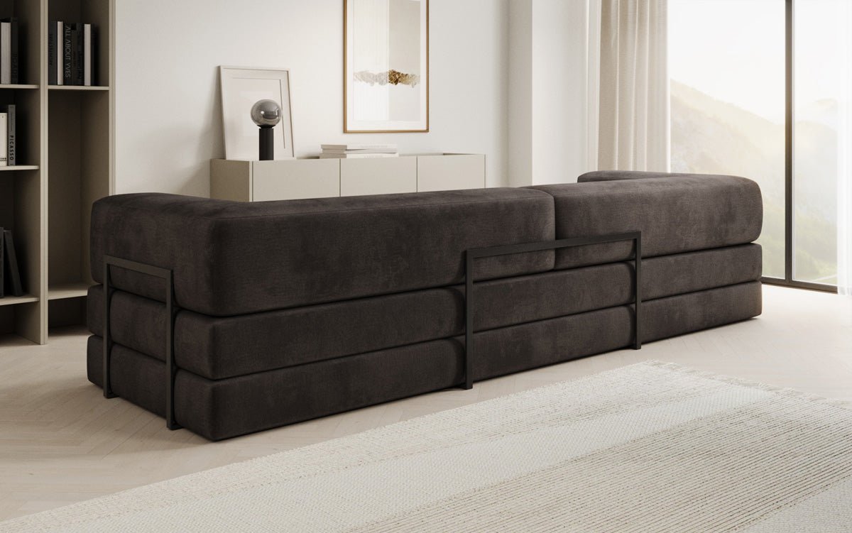 Designer Sofa Lazy 3-zits XXL in fluweel