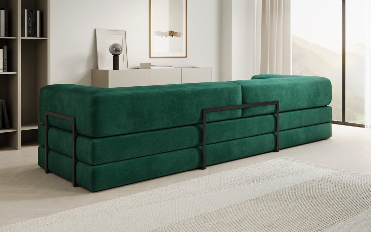 Designer Sofa Lazy 3-zits XXL in fluweel