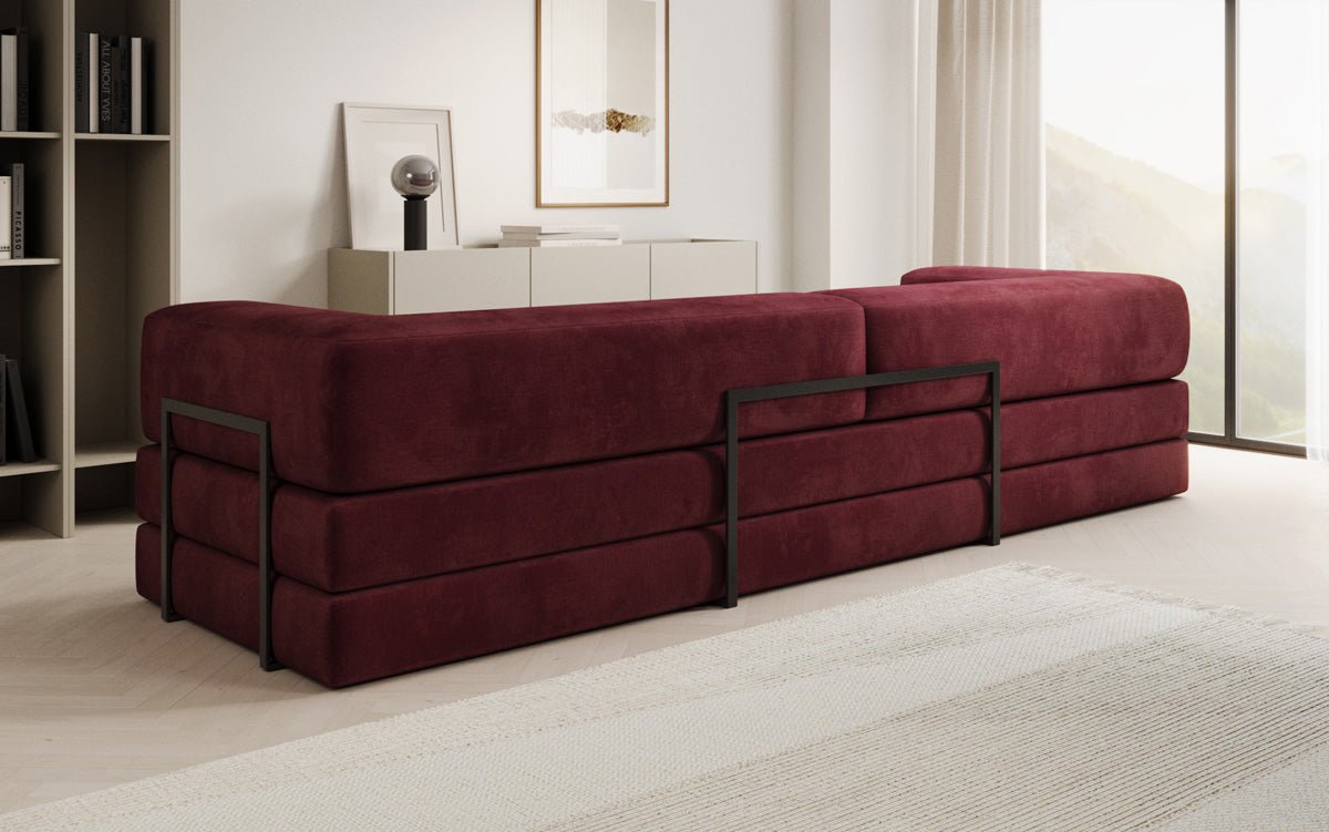 Designer Sofa Lazy 3-zits XXL in fluweel