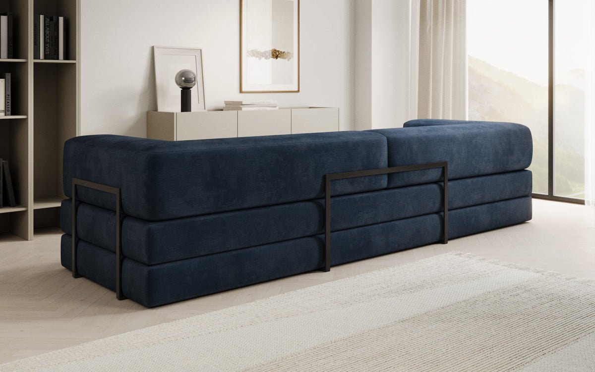 Designer Sofa Lazy 3-zits XXL in fluweel
