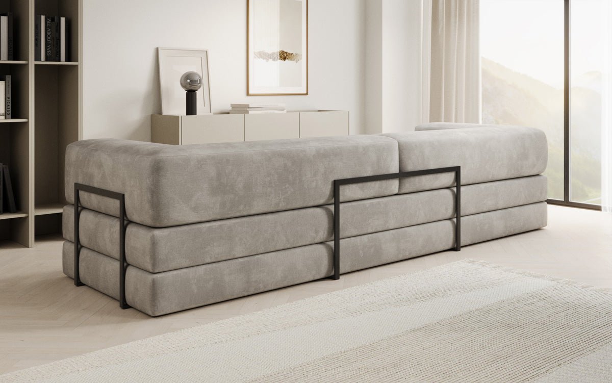 Designer Sofa Lazy 3-zits XXL in fluweel