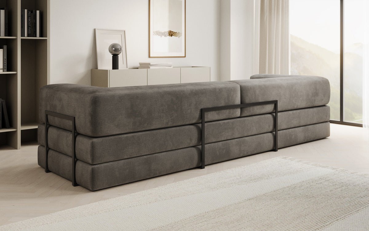 Designer Sofa Lazy 3-zits XXL in fluweel