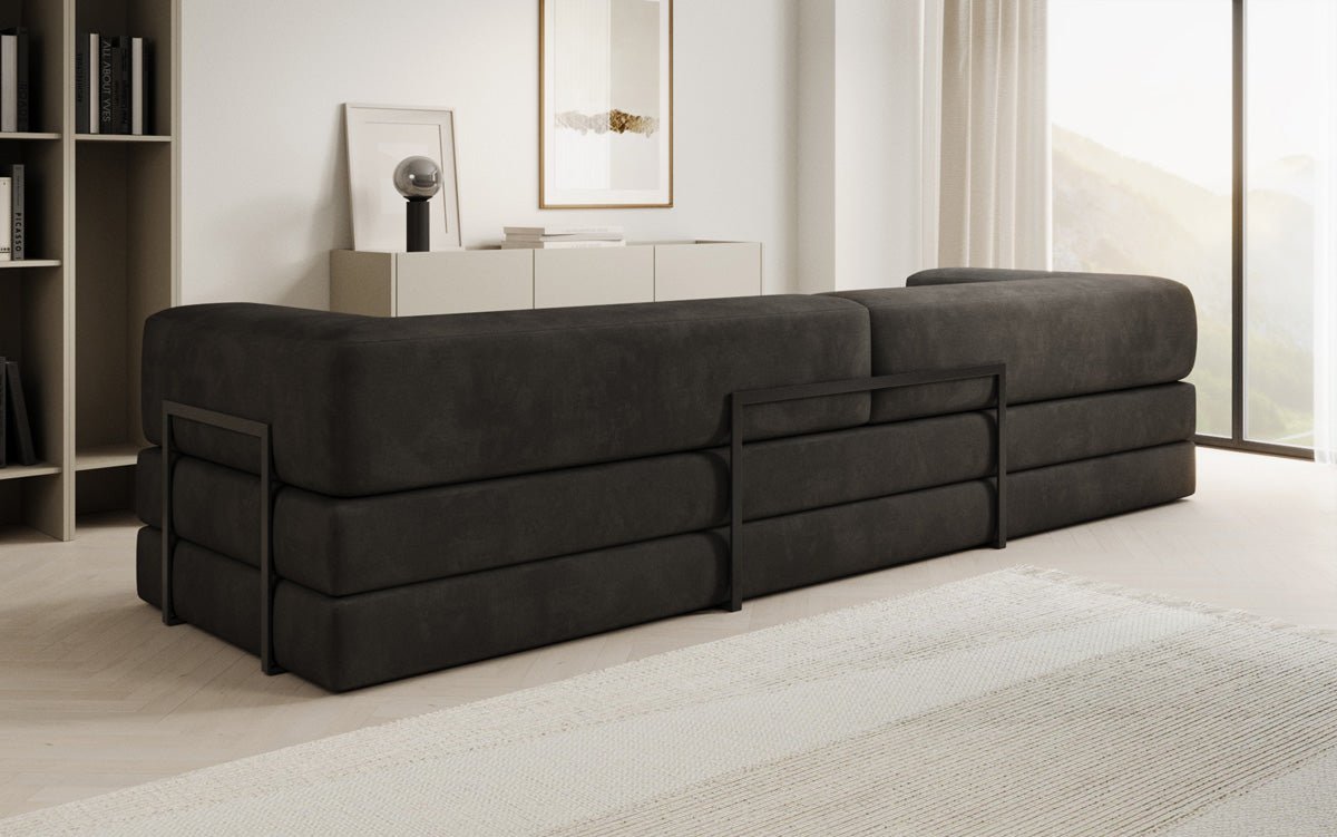 Designer Sofa Lazy 3-zits XXL in fluweel