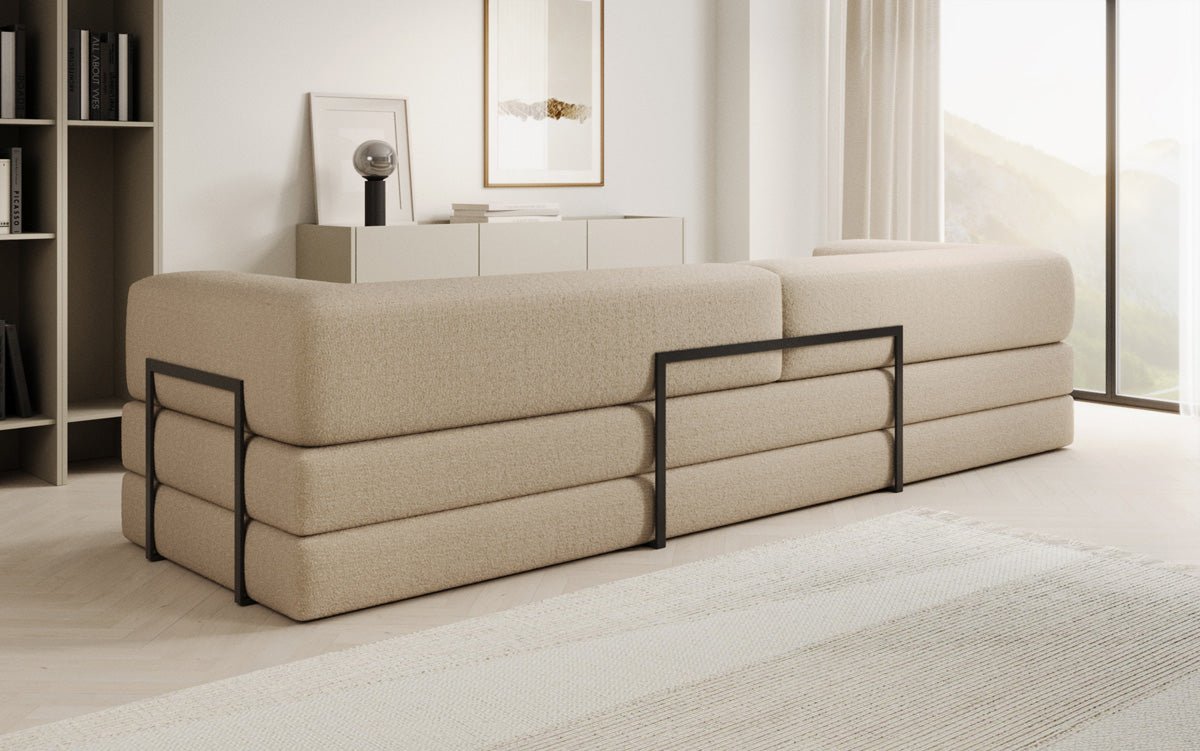 Designer Sofa Lazy 3-zits XXL in Bouclé