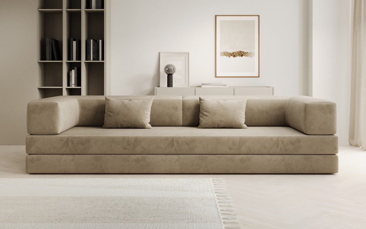 Designer Sofa Lazy 3-zits XXL in fluweel