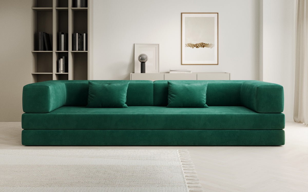 Designer Sofa Lazy 3-zits XXL in fluweel