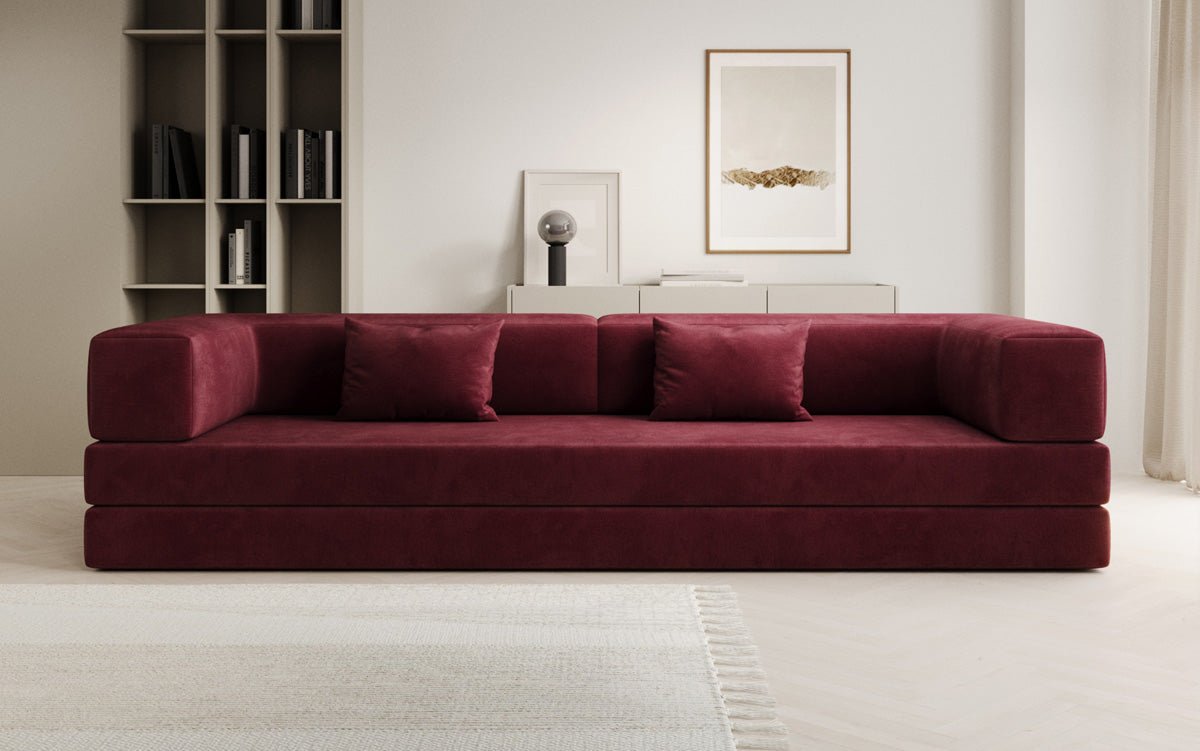 Designer Sofa Lazy 3-zits XXL in fluweel