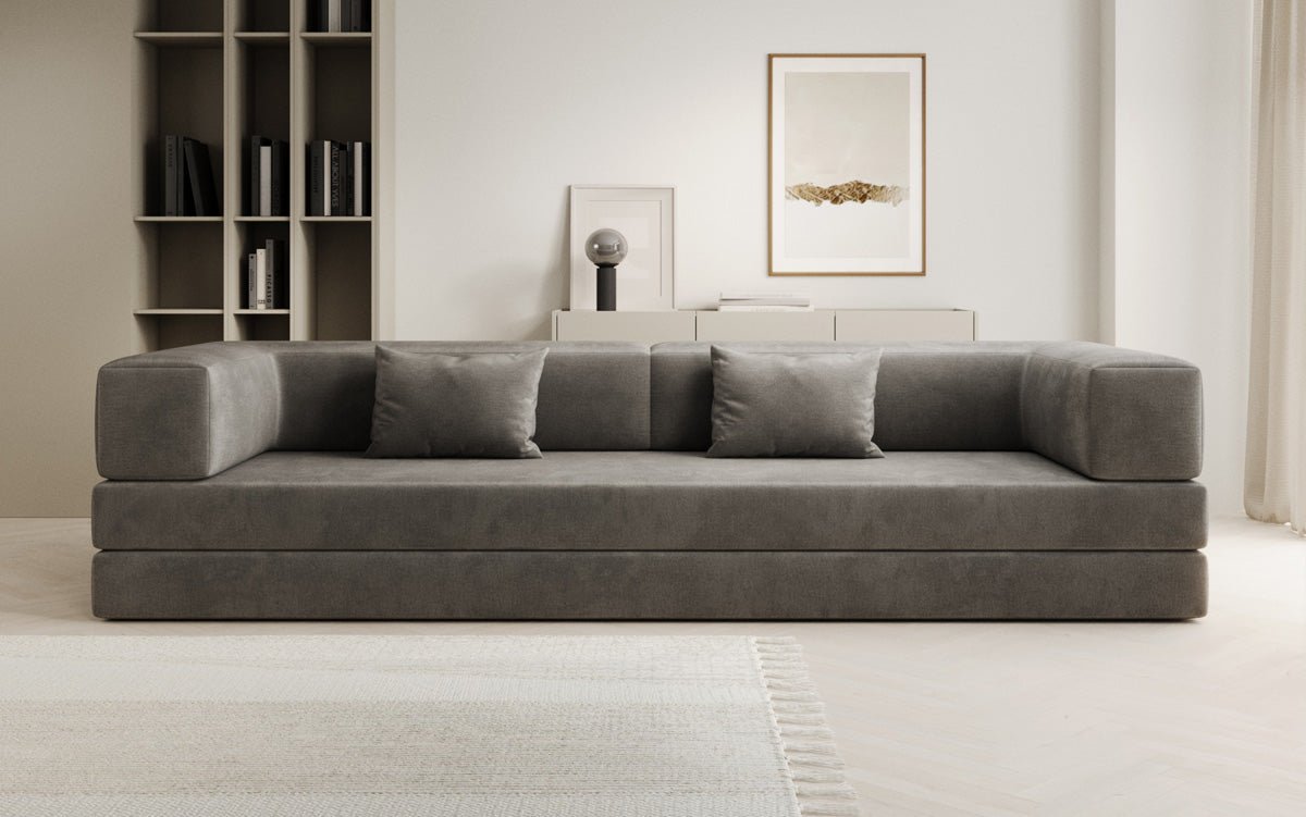 Designer Sofa Lazy 3-zits XXL in fluweel