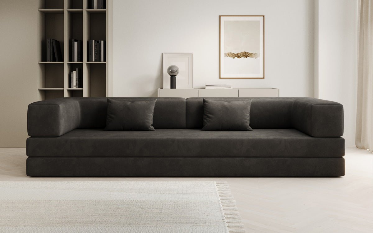 Designer Sofa Lazy 3-zits XXL in fluweel