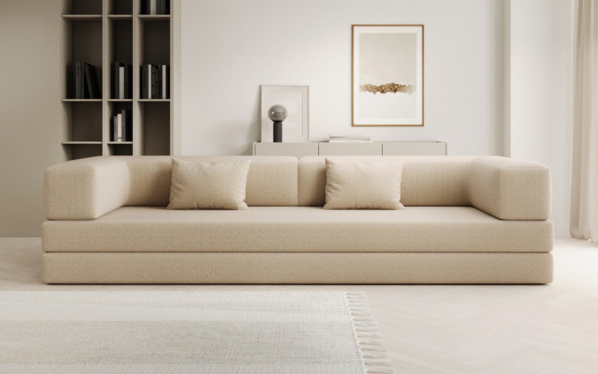 Designer Sofa Lazy 3-zits XXL in Bouclé