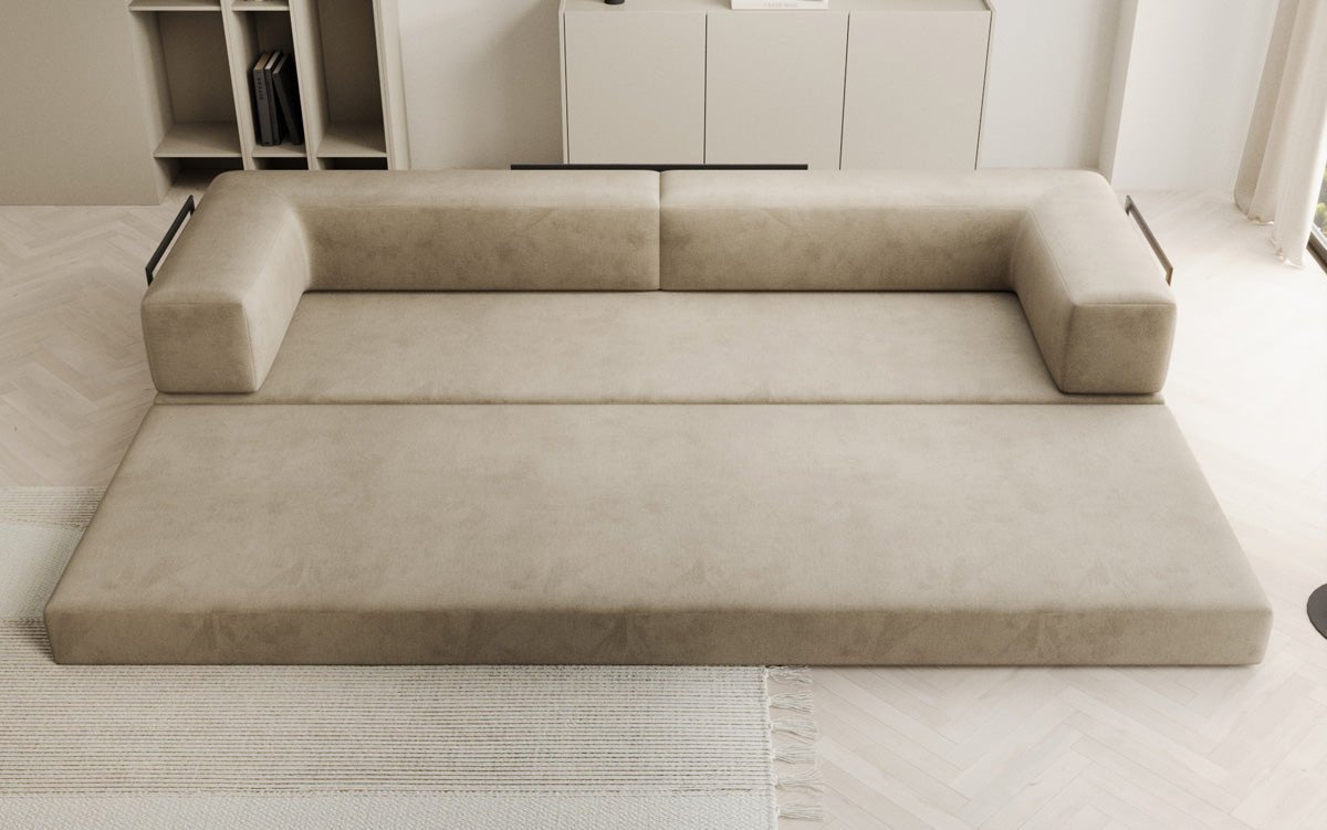 Designer Sofa Lazy 3-zits XXL in fluweel
