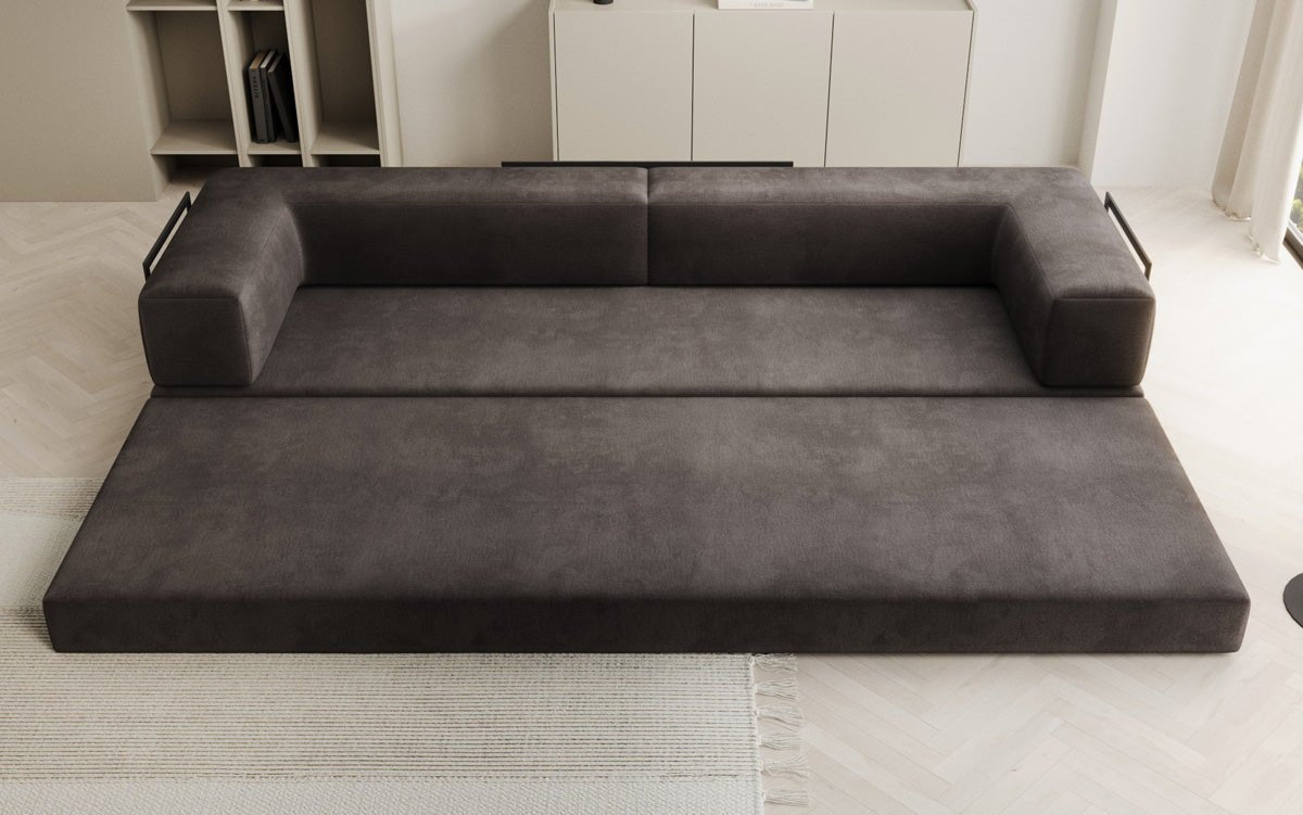 Designer Sofa Lazy 3-zits XXL in fluweel