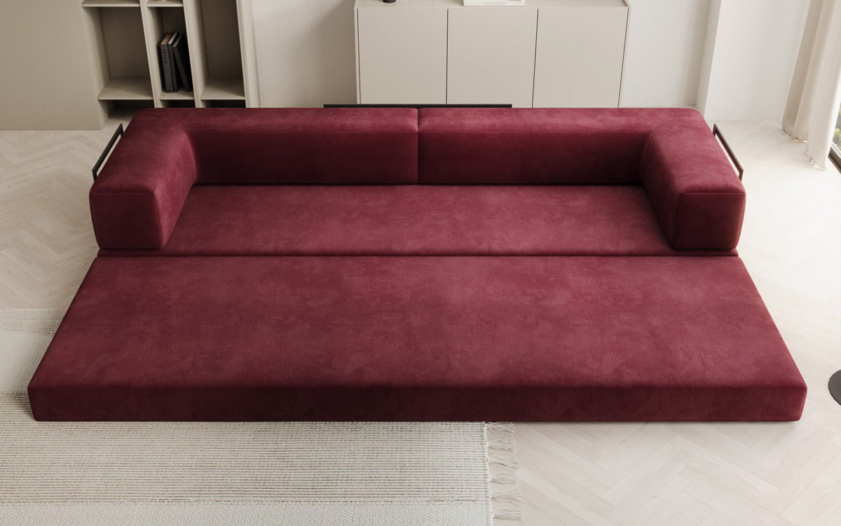 Designer Sofa Lazy 3-zits XXL in fluweel