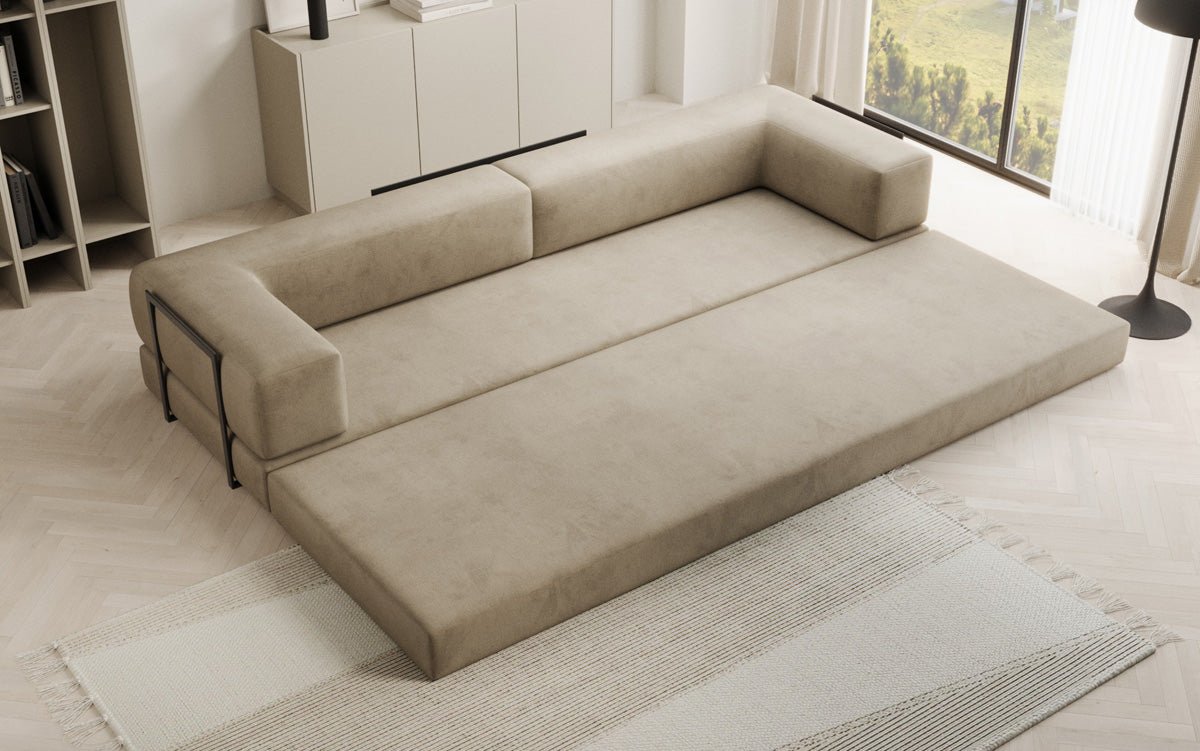 Designer Sofa Lazy 3-zits XXL in fluweel