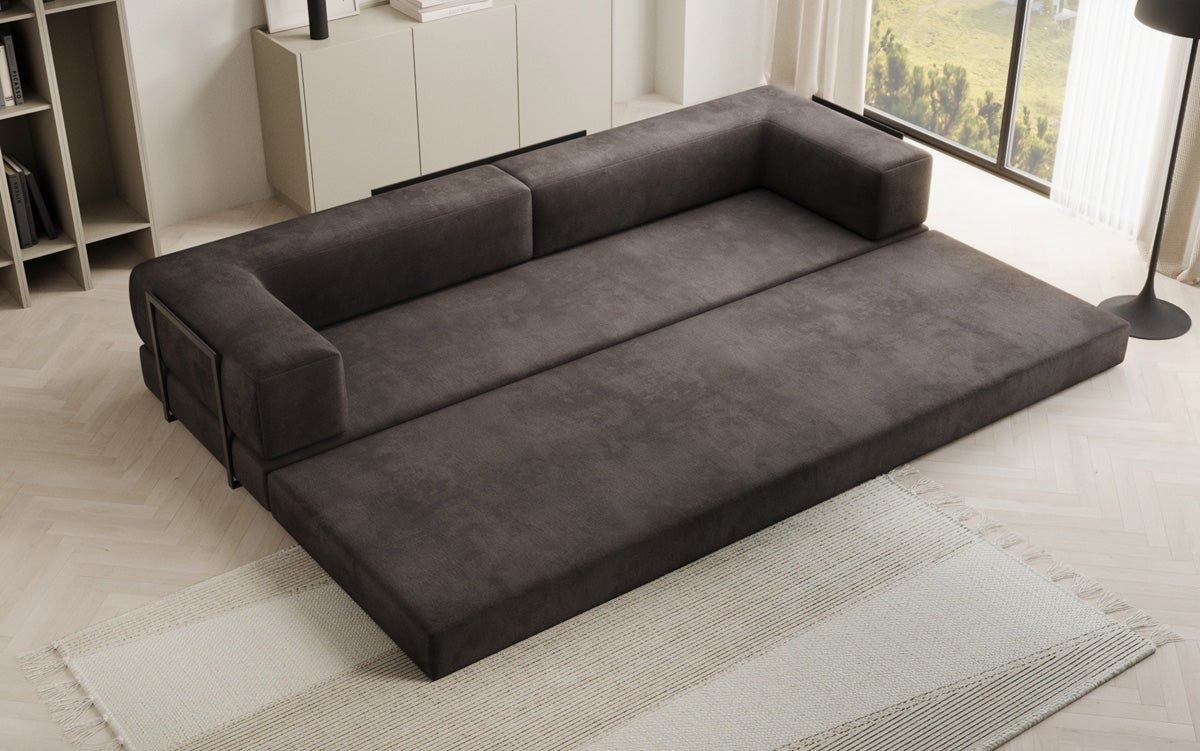 Designer Sofa Lazy 3-zits XXL in fluweel