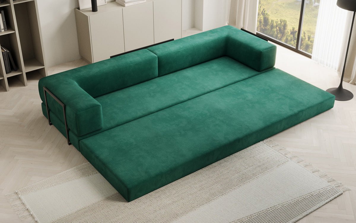 Designer Sofa Lazy 3-zits XXL in fluweel