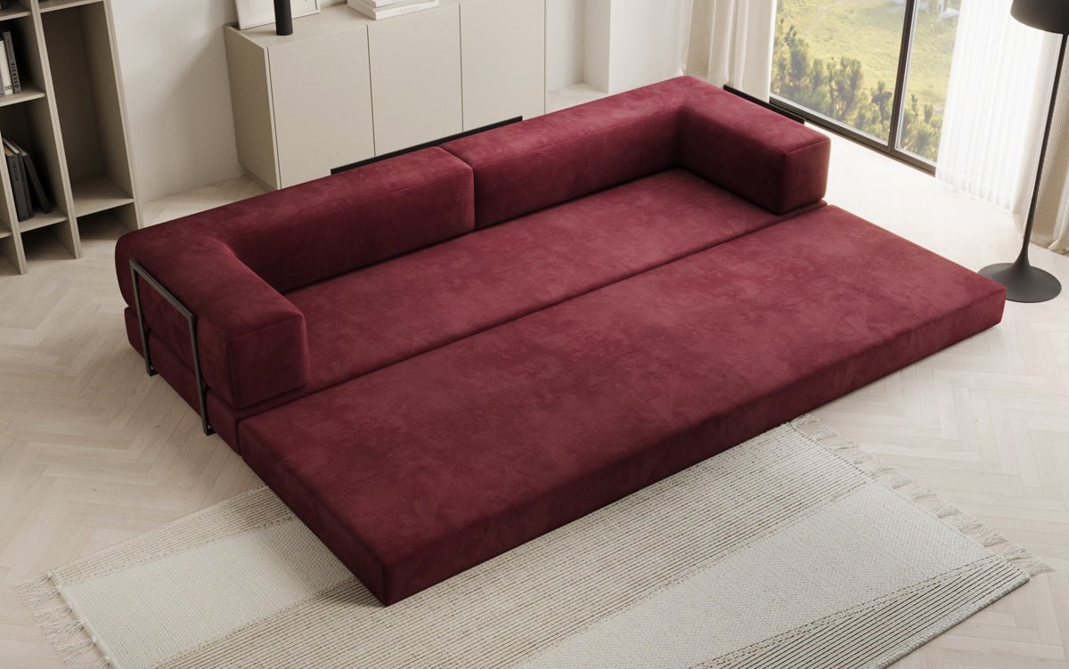 Designer Sofa Lazy 3-zits XXL in fluweel