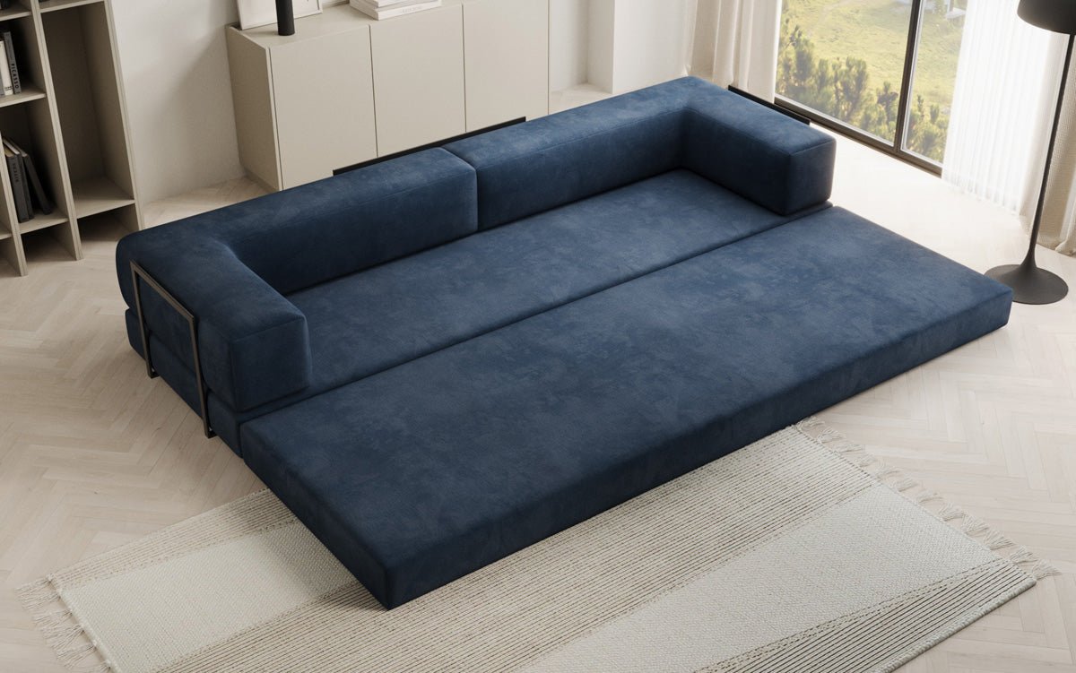 Designer Sofa Lazy 3-zits XXL in fluweel
