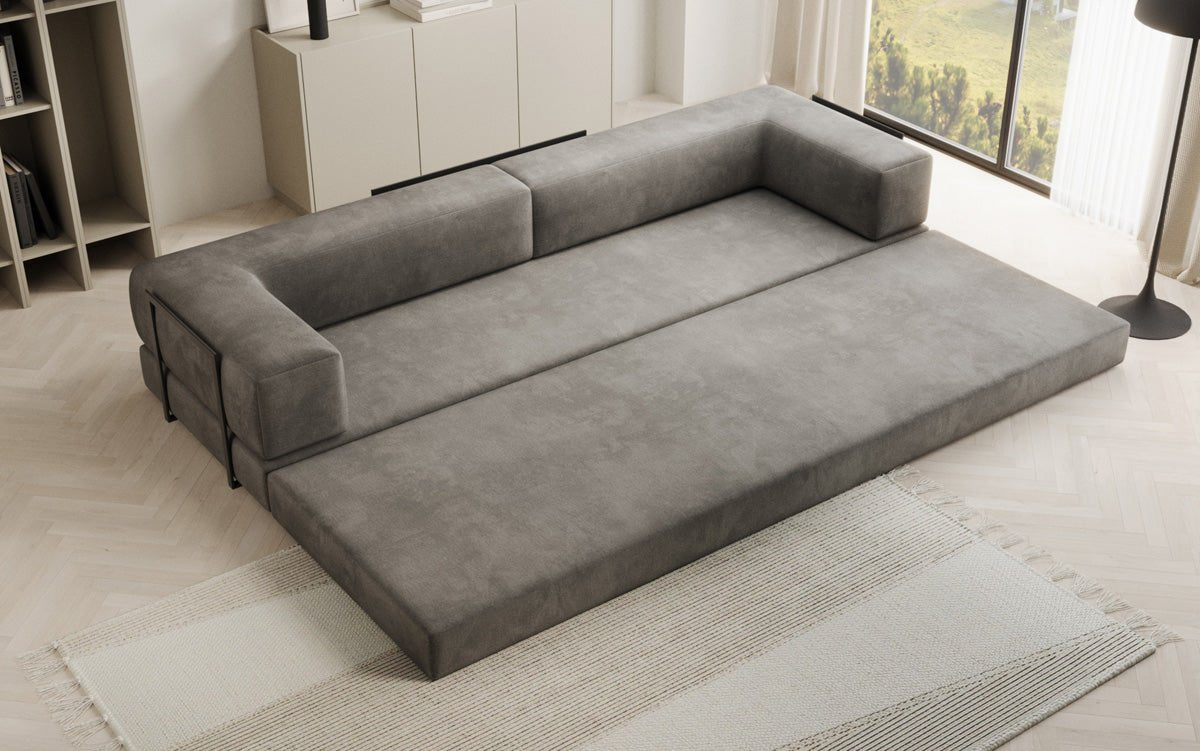 Designer Sofa Lazy 3-zits XXL in fluweel