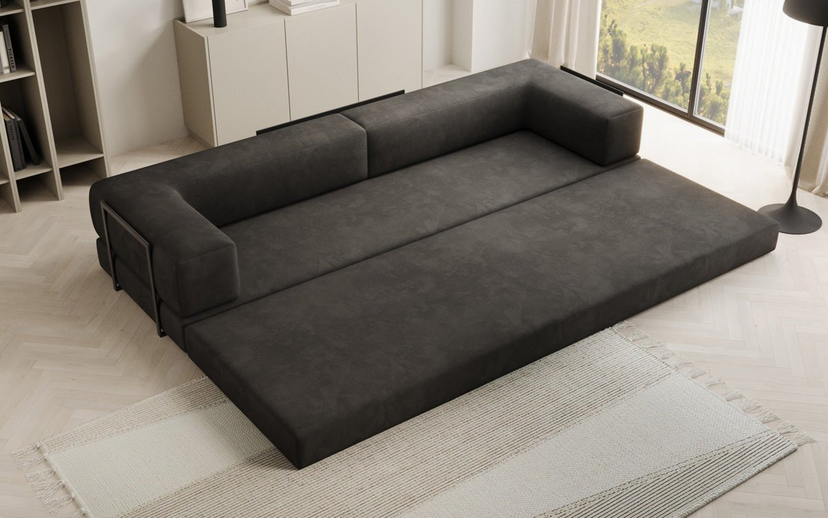 Designer Sofa Lazy 3-zits XXL in fluweel