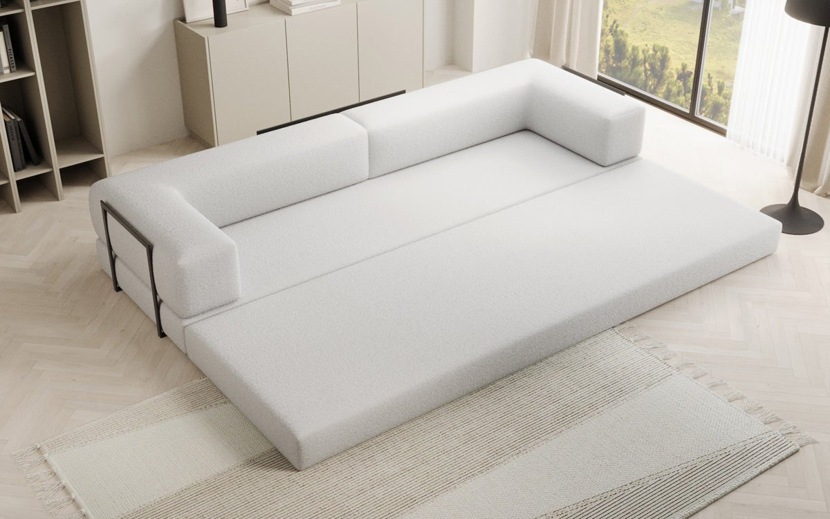 Designer Sofa Lazy 3-zits XXL in Bouclé