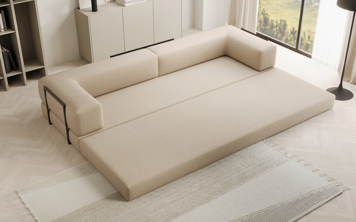 Designer Sofa Lazy 3-zits XXL in Bouclé