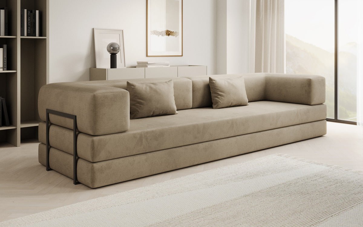 Designer Sofa Lazy 3-zits XXL in fluweel
