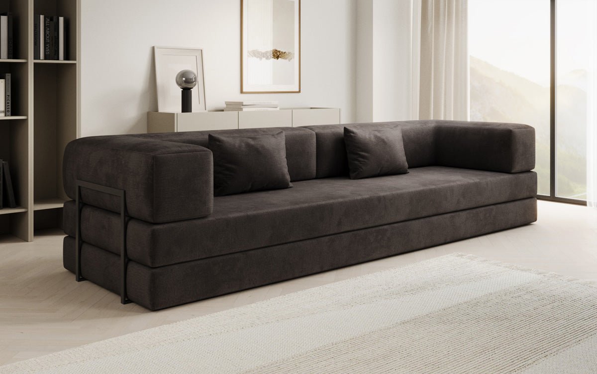 Designer Sofa Lazy 3-zits XXL in fluweel