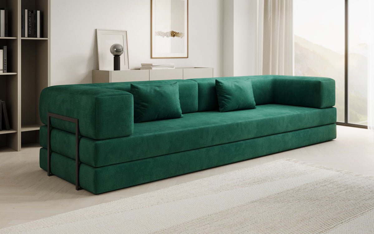 Designer Sofa Lazy 3-zits XXL in fluweel