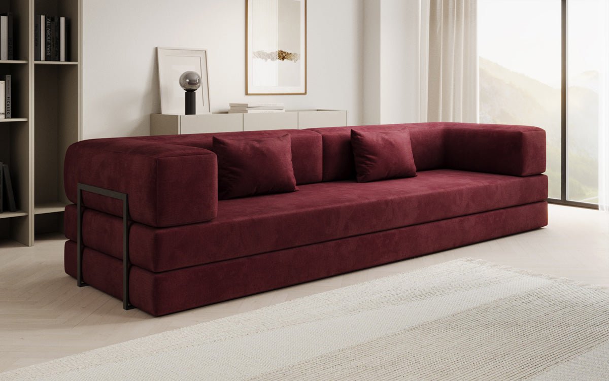 Designer Sofa Lazy 3-zits XXL in fluweel