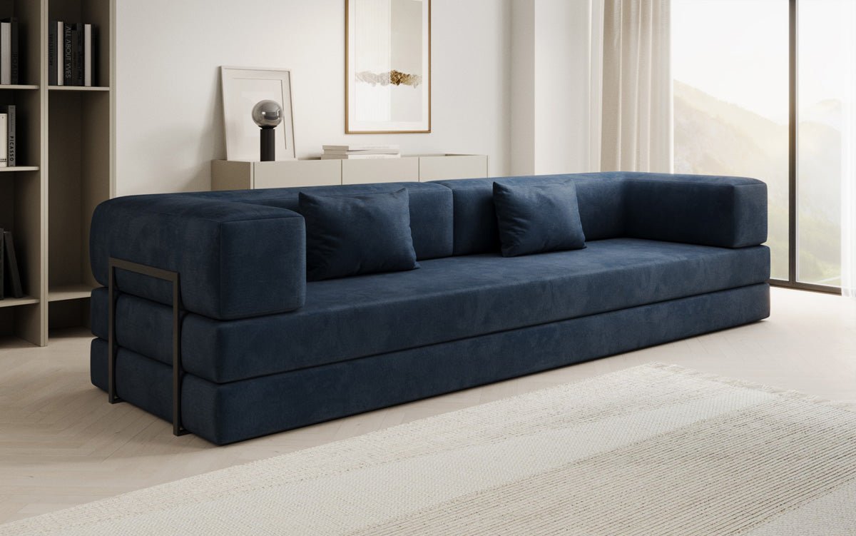 Designer Sofa Lazy 3-zits XXL in fluweel