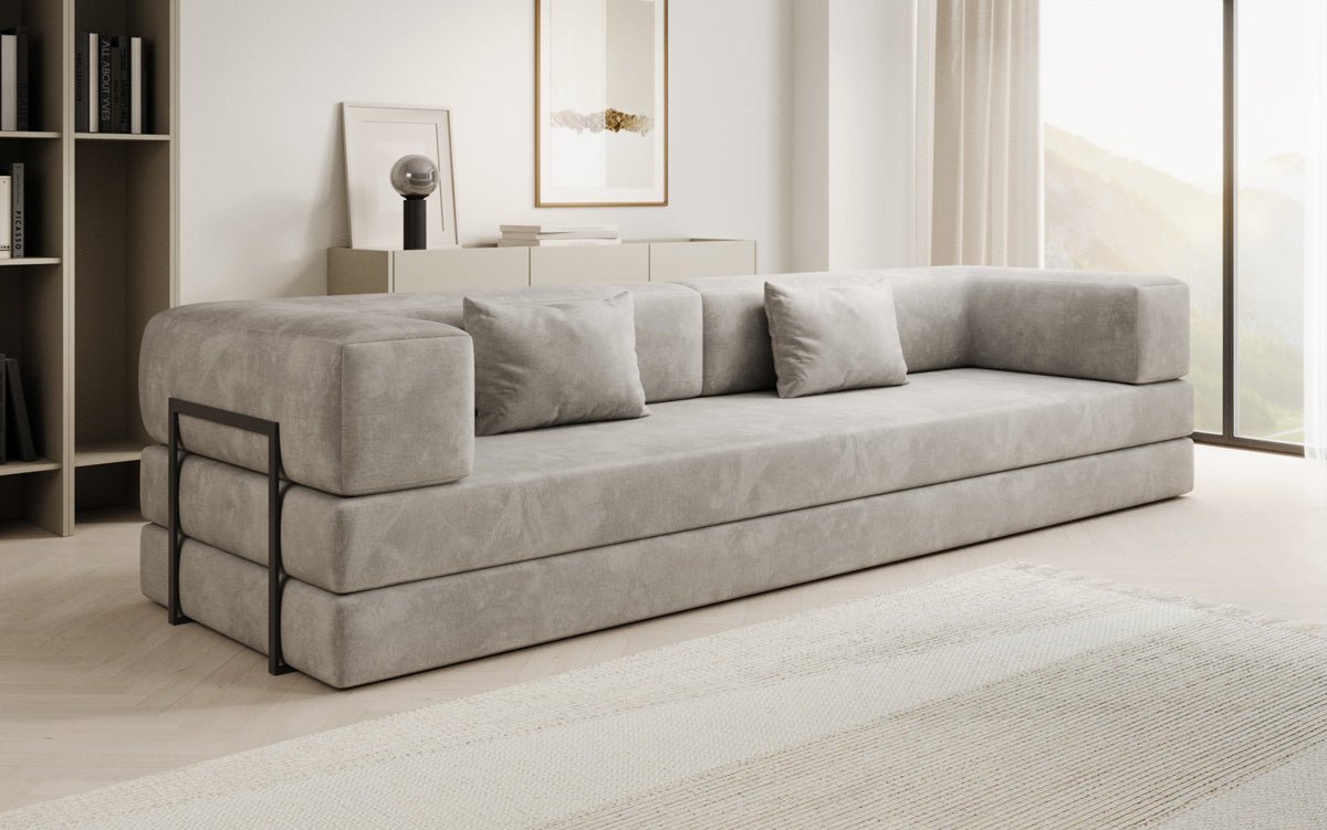 Designer Sofa Lazy 3-zits XXL in fluweel