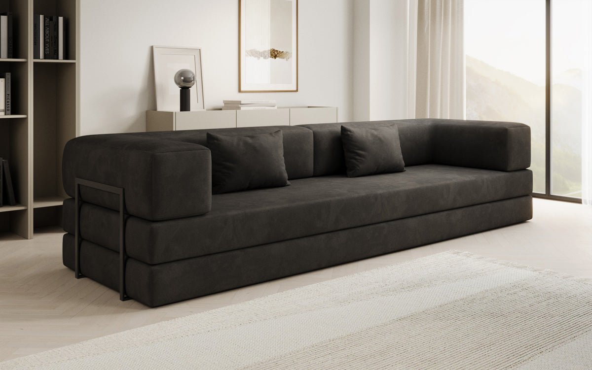 Designer Sofa Lazy 3-zits XXL in fluweel